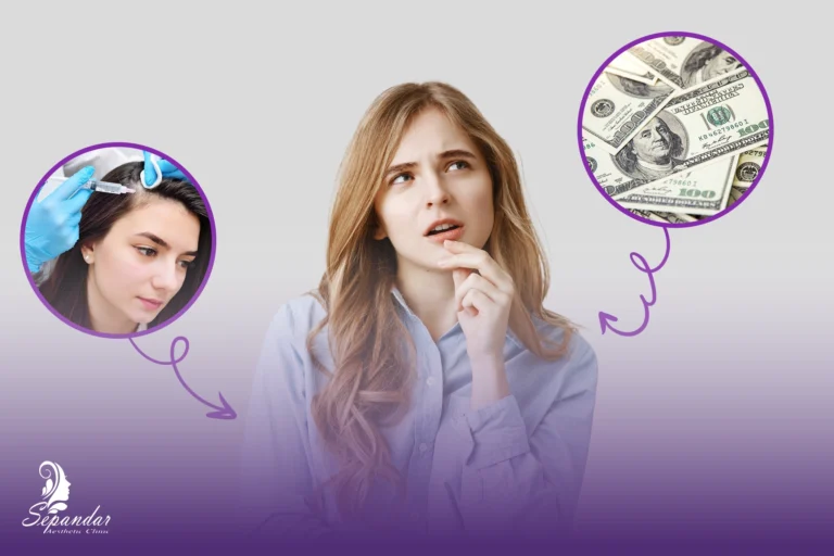 عکس از دختری که در حال فکر کردن به هزینه اگزوزوم تراپی مو است