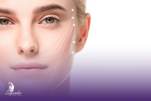 دختری که در حال فکر کردن به اندولیفت کردن صورتش است و نگران عوارض اندولیفت صورت است